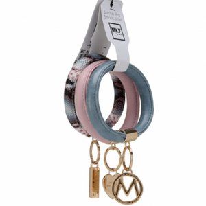 MKF Collection Jasmine Vegan Leather Wristlet Keychain NWT
